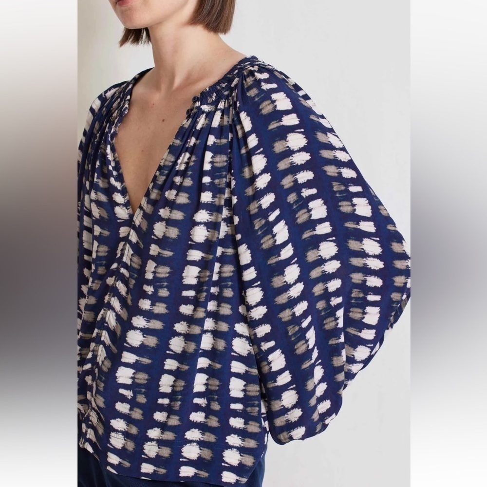 Apiece Apart Galleta Top in Navy Shibori